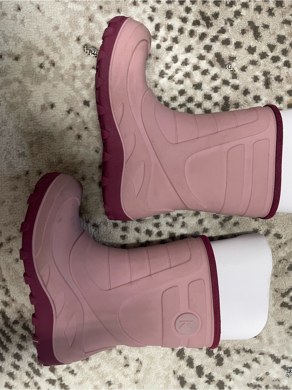 Kuling girls Pink Insulated Winter Rain Boots